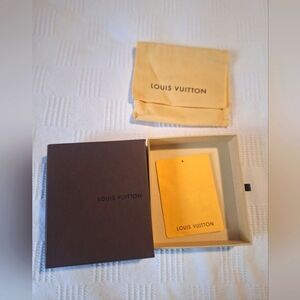 Authentic Louis Vuitton wallet box dust bag brown